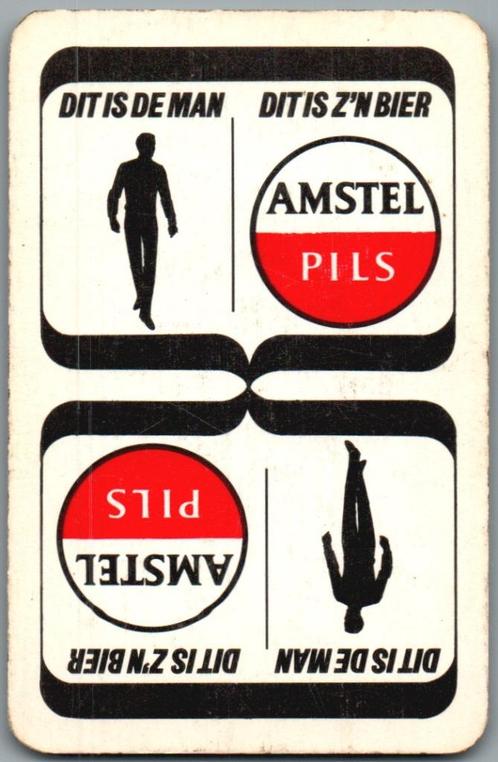 speelkaart - LK8519 - 2# Amstel pils, Verzamelen, Speelkaarten, Jokers en Kwartetten, Zo goed als nieuw, Speelkaart(en), Ophalen of Verzenden