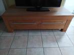 TV meubel, Ophalen, 100 tot 150 cm, Teakhout, Zo goed als nieuw