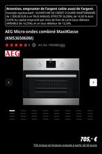 AEG Micro-ondes combiné MaxiKlasse (KMS365060M) Neuf, Electroménager, Neuf, Fonction micro-ondes, Encastré, 45 à 60 cm