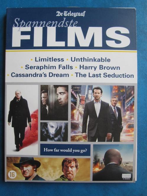 Spannendste films De Telegraaf (6 films op 6 disc), Cd's en Dvd's, Dvd's | Overige Dvd's, Zo goed als nieuw, Boxset, Vanaf 16 jaar