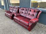 Springvale Chesterfield 3+2 zetels oxblood GRATIS GELEVERD, Huis en Inrichting, Leer, Ophalen of Verzenden