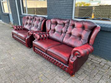 Springvale Chesterfield 3+2 zetels oxblood GRATIS GELEVERD  beschikbaar voor biedingen