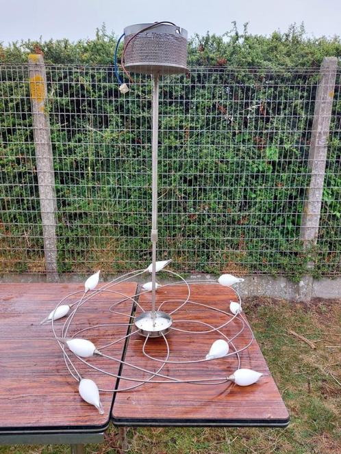 Hangluster Eaglerise, Huis en Inrichting, Lampen | Kroonluchters, Gebruikt, Glas, Metaal, Ophalen