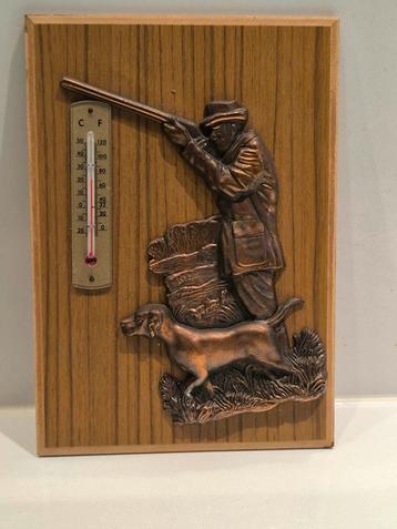 Vintage thermometer, jager beschikbaar voor biedingen