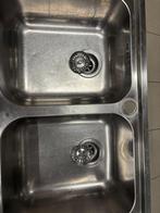 dubbele inox spoelbak Franke met afdruipblad, Huis en Inrichting, Keuken | Keukenelementen, Ophalen, Gebruikt