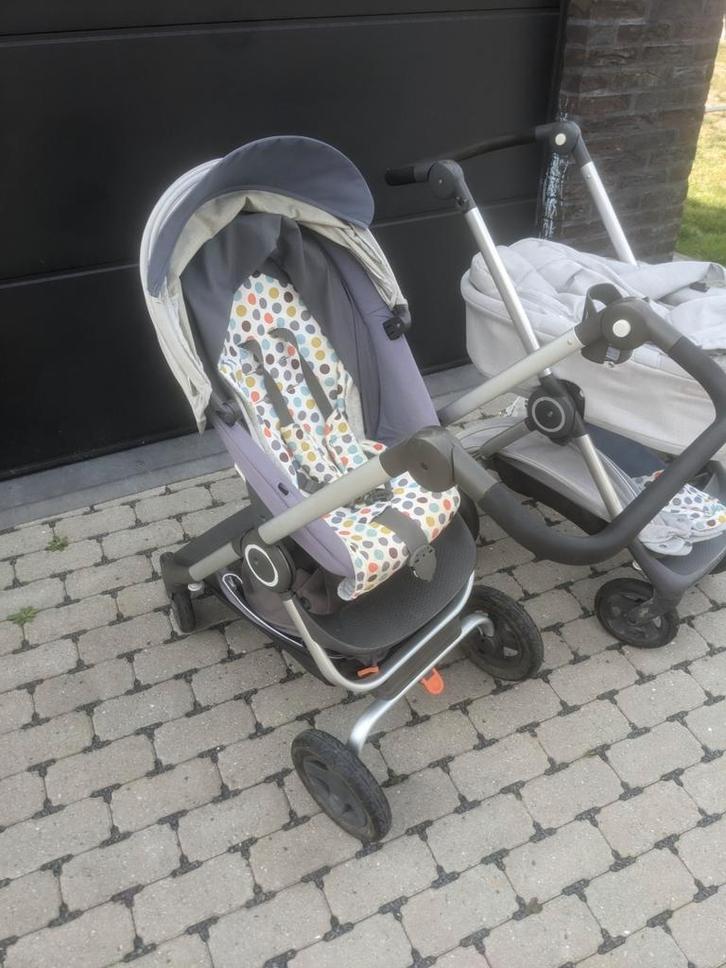 Stokke Scoot kinderwagen en draagmand, Kinderen en Baby's, Buggy's, Regenhoes, Zonnekap, Ophalen
