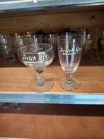Oude emaille bierglazen scotch uce, Verzamelen, Ophalen of Verzenden
