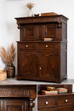 Massieve eiken buffetkast 1900 – prachtige details, Huis en Inrichting, Ophalen, Gebruikt, Eikenhout