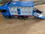Bruder vrachtwagen dierentransport, Ophalen of Verzenden, Zo goed als nieuw