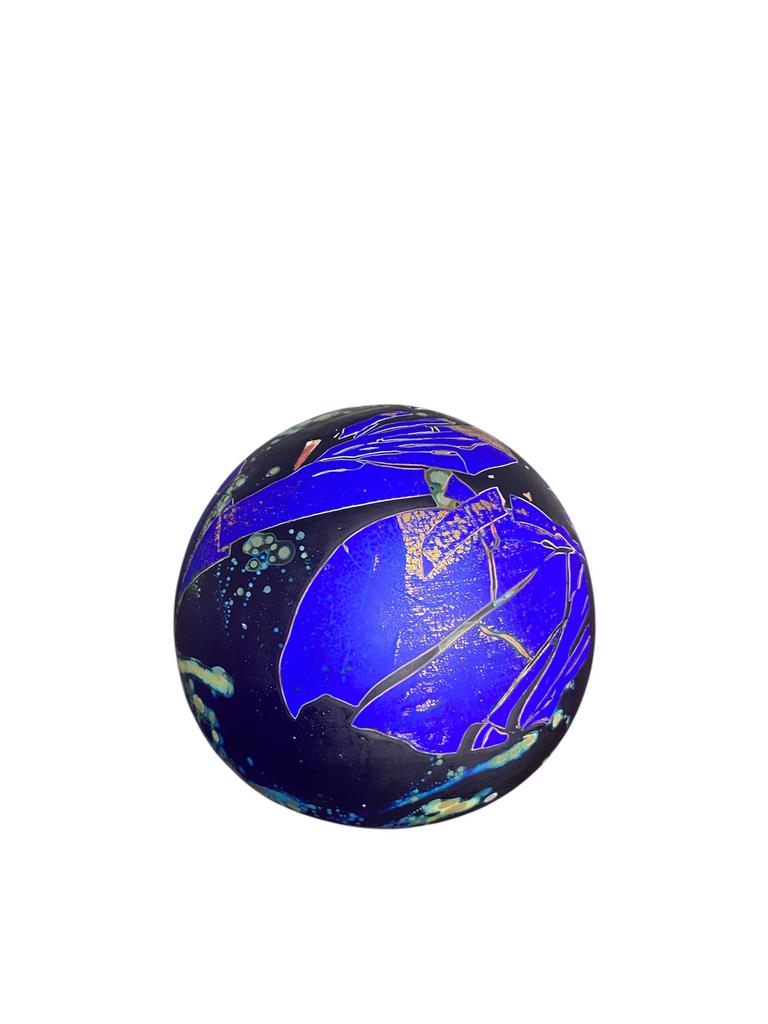 Glazen presse-bal gesigneerd door Louis Leloup., Antiek en Kunst, Antiek | Glaswerk en Kristal, Ophalen of Verzenden