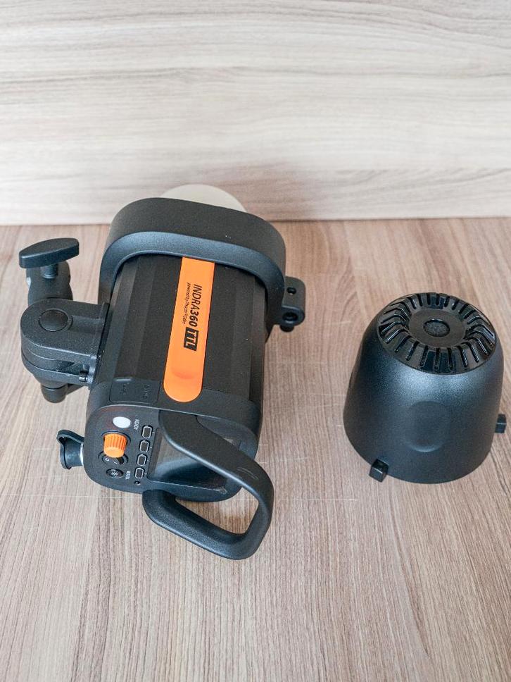 Flash Studio Phottix Indra 360 TTL + zender, Audio, Tv en Foto, Foto | Flitsers, Gebruikt, Nikon, Kantelbaar, Ophalen