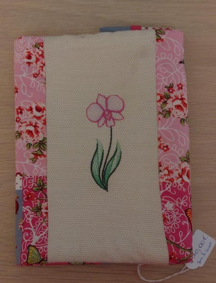 Stoffen hoes met orchideeënpatroon voor boek of dagboek, Boeken, Overige Boeken, Nieuw, Ophalen of Verzenden