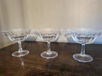 3 kristallen champagneglazen Baccarat, Antiek en Kunst, Ophalen