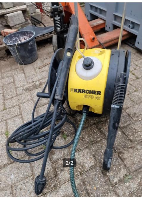 Hogedrukreiniger karcher 670 m/ 140 bar/ rioolrat, Tuin en Terras, Hogedrukreinigers, Gebruikt, Elektrisch, Met regelbare waterdruk