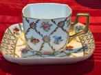 Saksisch Dresden expreso kopjes met bladgoud, Antiek en Kunst, Ophalen of Verzenden
