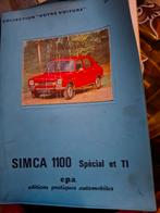 Livre  simca 1100 et t1, Enlèvement ou Envoi, Utilisé, Autres marques, Votre voiture