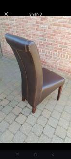 6 eetkamerstoelen, Huis en Inrichting, Stoelen, Ophalen, Bruin, Leer, Zo goed als nieuw