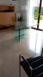 Jaren 70 Design glazen eettafel., Ophalen