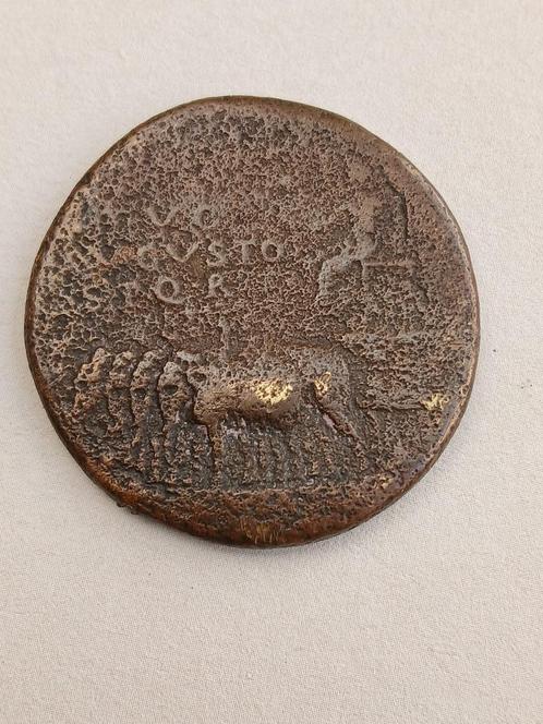 sestertius Augustus - quadriga of elephants, Verzamelen, Complete verzamelingen en Collecties, Ophalen of Verzenden