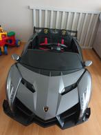 Elektrische Kinderauto Lamborghini Veneno Grijs 2 persoons, Kinderen en Baby's, Speelgoed | Buiten | Accuvoertuigen, Ophalen, Gebruikt