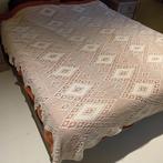 met de hand gehaakte bedsprei, Huis en Inrichting, Wit, Overige typen, Tweepersoons, Ophalen of Verzenden