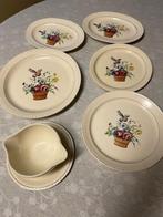 Borden en sauspot Boch - 6 delig - Serie D.2324, Antiek en Kunst, Ophalen