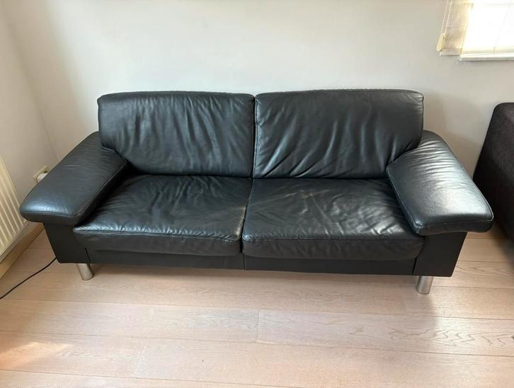 Lederen bankstel, Huis en Inrichting, Zetels | Zetels, Ophalen