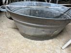 Ovalen zinken kuip met handvaten en ronde kuip, Tuin en Terras, Ophalen, Gebruikt