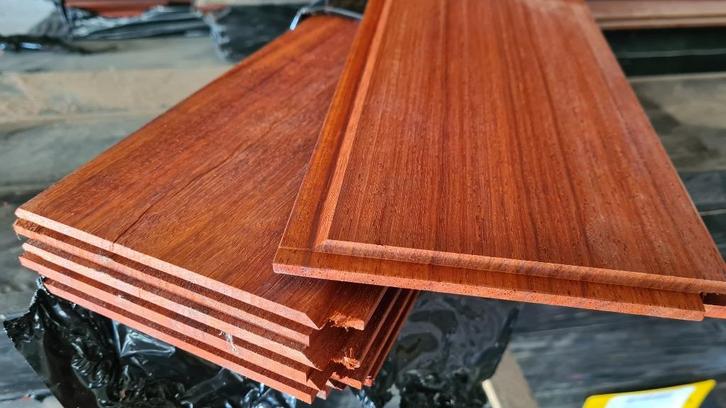 Padoek planchetten 1,5x13cm lengte 1,8 m tot 0,9 m, Doe-het-zelf en Bouw, Hout en Planken, Nieuw, Plank, Overige houtsoorten, Minder dan 200 cm