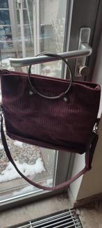 Handtas ribfluweel bordeaux, Ophalen, Zo goed als nieuw, Handtas