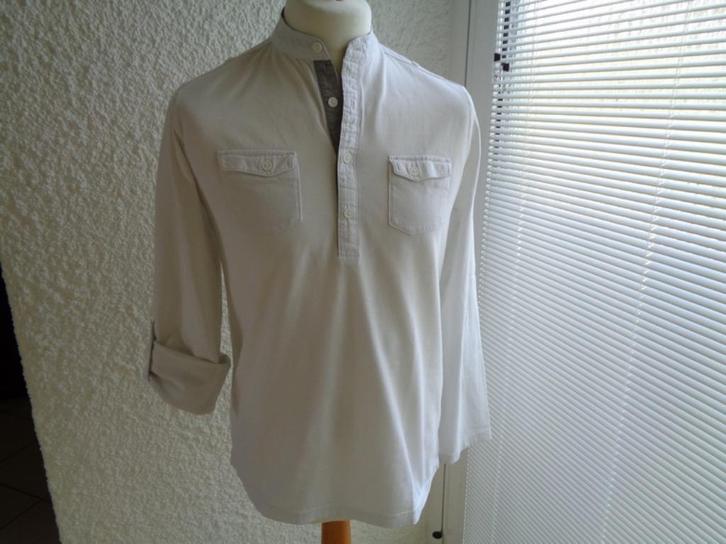 T-Shirt blanc/gris .Marque"JULES"T. L, Kleding | Heren, T-shirts, Gedragen, Maat 52/54 (L), Wit, Ophalen of Verzenden