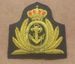 Insigne en cannetille et soie pour casquette  képi de Marine, Verzamelen, Embleem of Badge, Marine, Verzenden