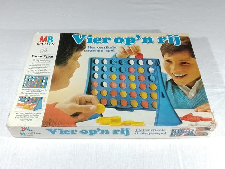 Vier Op Een Rij - MB - 1975, Hobby en Vrije tijd, Gezelschapsspellen | Overige, Gebruikt, Een of twee spelers, Ophalen of Verzenden