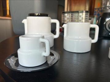 12 delig koffieservies retro, Enlèvement, Utilisé, Service complet