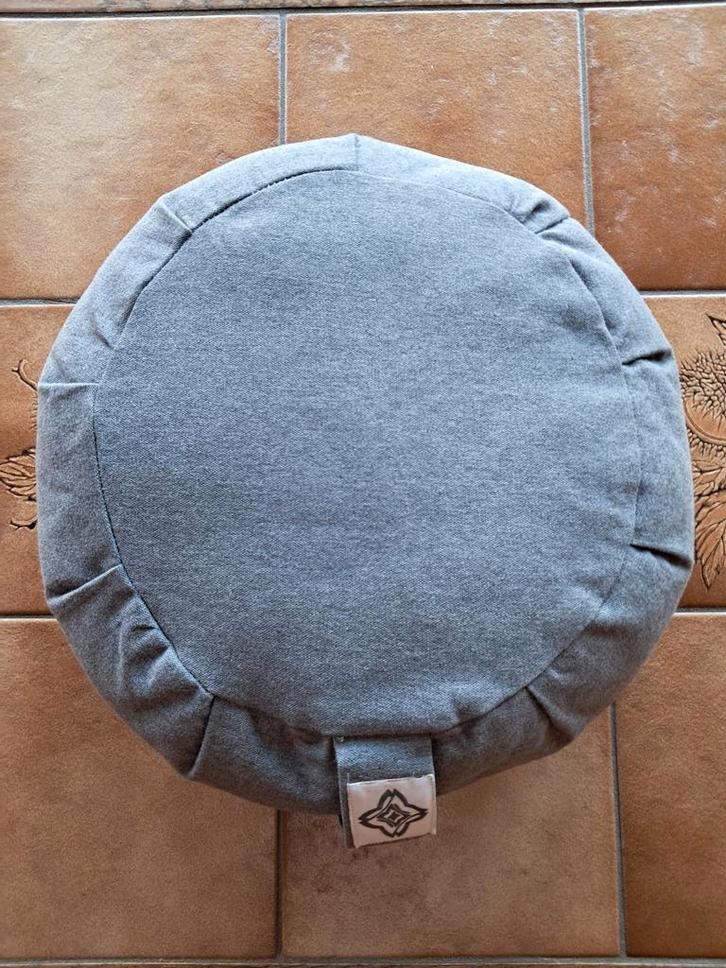 Zafu rond yoga- en meditatiekussen, grijs | Decathlon, Sport en Fitness, Yoga en Pilates, Gebruikt, Overig, Ophalen of Verzenden