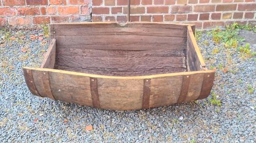 Heel grote halve ton, Tuin en Terras, Bloembakken en Plantenbakken, Gebruikt, Ophalen
