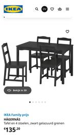 Ikea eettafel met 4 stoelen, Huis en Inrichting, Tafels | Eettafels, Ophalen, Zo goed als nieuw