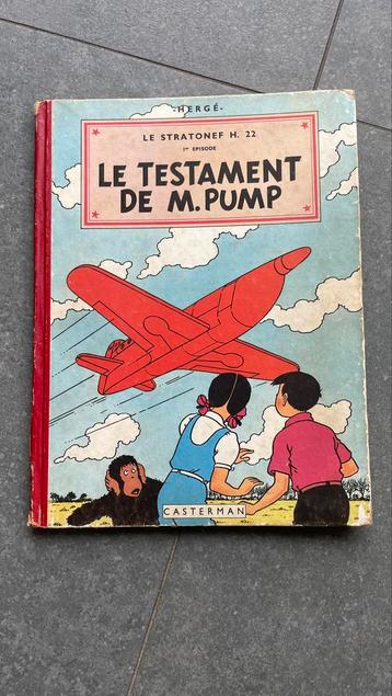 HERGÉ - Le stratonef H.22 LE TESTAMENT DE M.PUMP 1951 beschikbaar voor biedingen