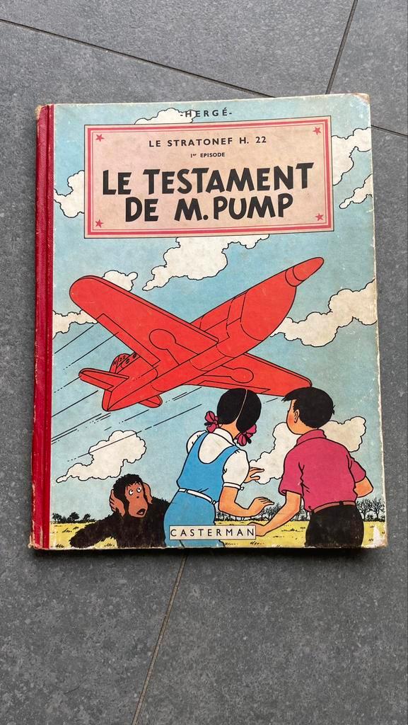 HERGÉ - Le stratonef H.22 LE TESTAMENT DE M.PUMP 1951, Boeken, Stripverhalen, Gelezen, Ophalen