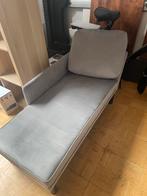 Lounge zetel grijs fluweel, Huis en Inrichting, Minder dan 150 cm, Ophalen, Hout, Lounge