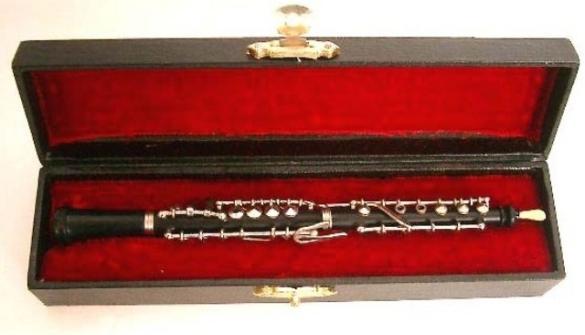 Miniatuur Hobo met koffer, 15 cm, Musique & Instruments, Instruments | Accessoires, Neuf, Hautbois, Enlèvement ou Envoi