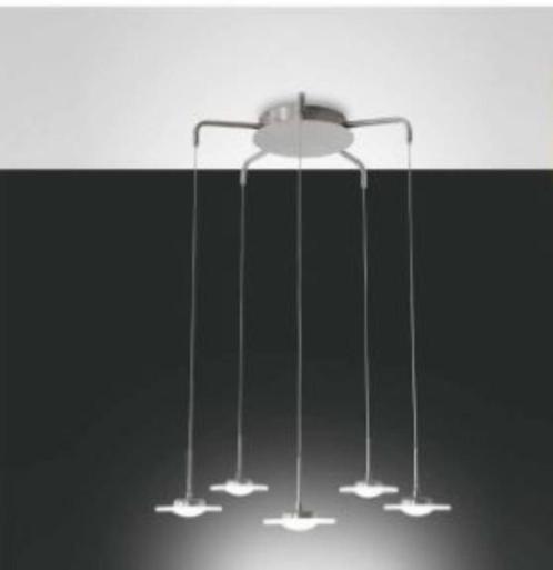 Hangluster lampen led 5 x 8 Watt, Huis en Inrichting, Lampen | Hanglampen, Gebruikt, Glas, Metaal, Ophalen
