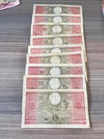 9 biljetten van 100 Belgische frank, Postzegels en Munten, Ophalen of Verzenden