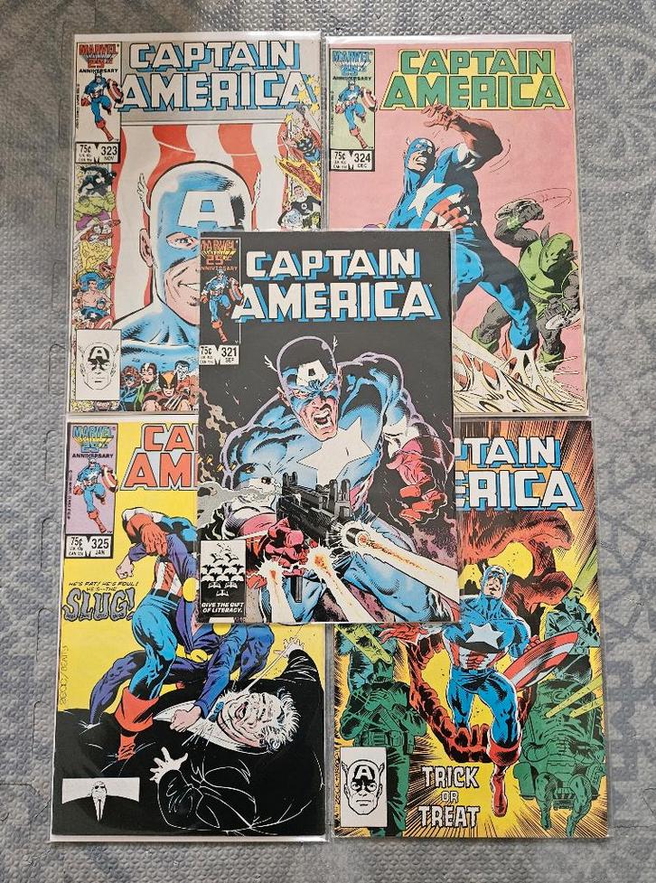 Captain America (vol.1) #321 + 323-326 (1986-87), Boeken, Strips | Comics, Gelezen, Eén comic, Ophalen of Verzenden