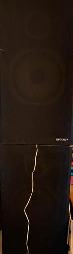 Koppel vintage SHARP speakers, Audio, Tv en Foto, Luidsprekerboxen, Ophalen, Gebruikt, Overige typen, Overige merken