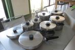kookpotten en pannen, Huis en Inrichting, Keuken | Potten en Pannen, Ophalen, Gebruikt, Inox, Pannenset