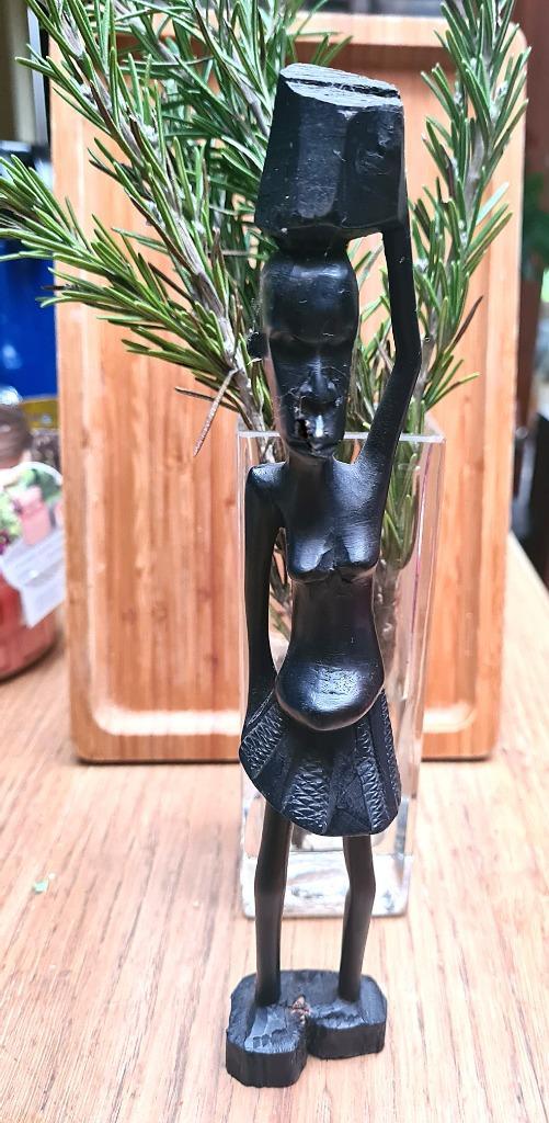Houten Afrikaans beeldje, Antiek en Kunst, Kunst | Beelden en Houtsnijwerken, Ophalen of Verzenden