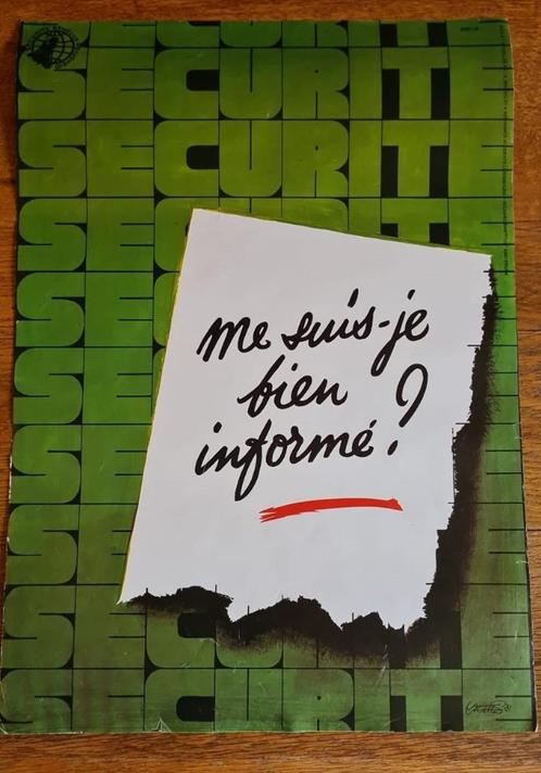 Anpat/AIB, Frans Mettes affiche securite veiligheid, 1981, Antiek en Kunst, Curiosa en Brocante, Ophalen of Verzenden