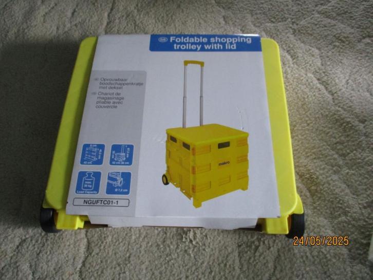 nieuwe opvouwbare boodschappenkrat met deksel, Handtassen en Accessoires, Koffers, Nieuw, Ophalen