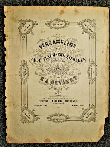 [1856] - "Gelyk een' Roos", 2-stemmig + oefenblad (ned./fr.), Musique & Instruments, Enlèvement ou Envoi, Piano, Autres genres